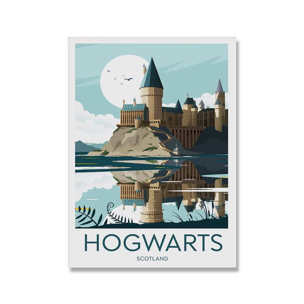 Hogwart Castle Vintage Posters
