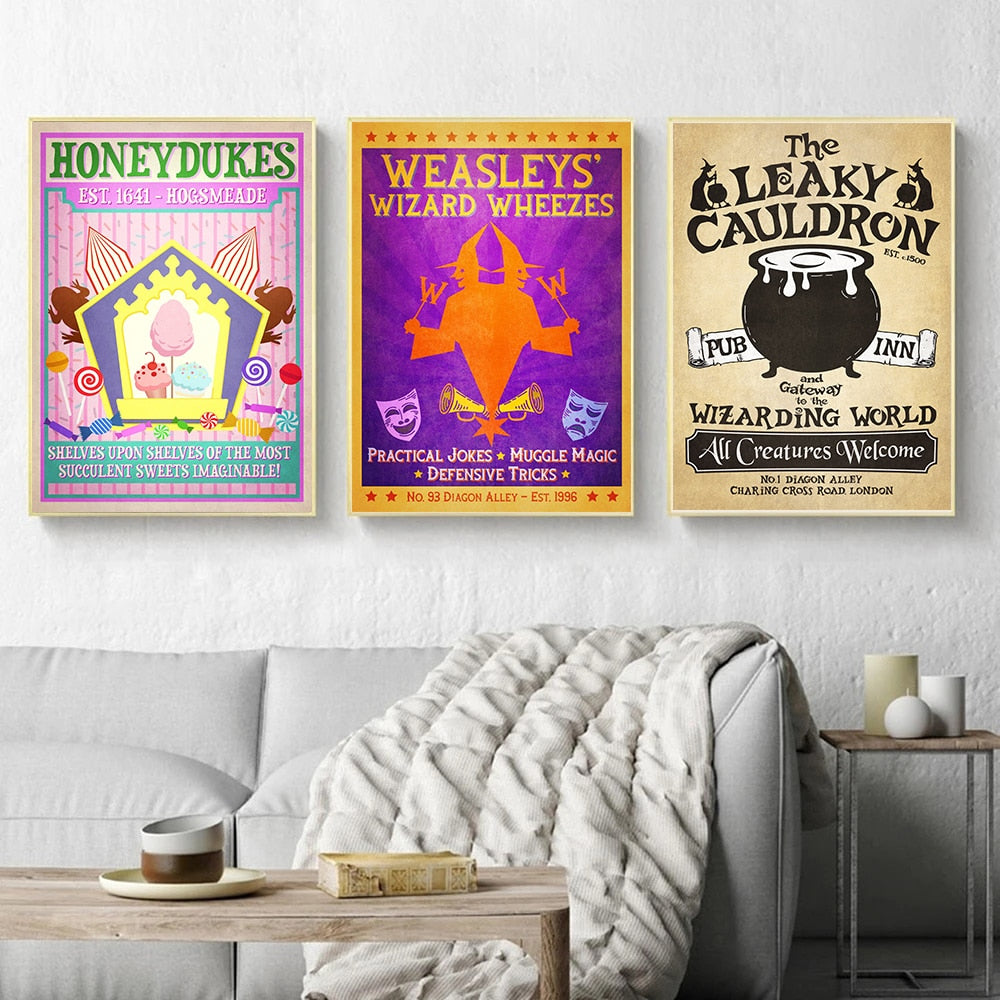 Harry Potter Vintage Shop Posters