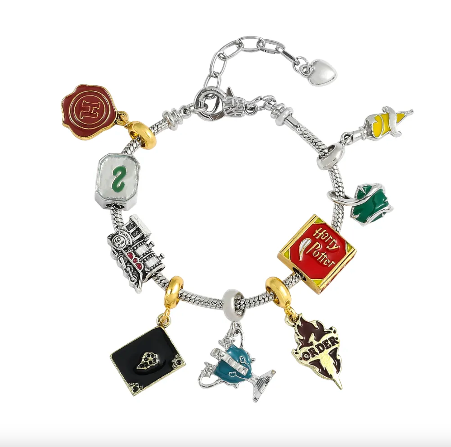 Harry Potter Womens Officially Licensed Charm Bracelet, 7'' : Target